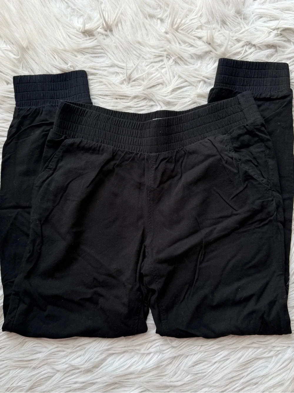 Old Navy Girls Black Jogger Pants Size Large 10-12 Pull On Elastic Waist